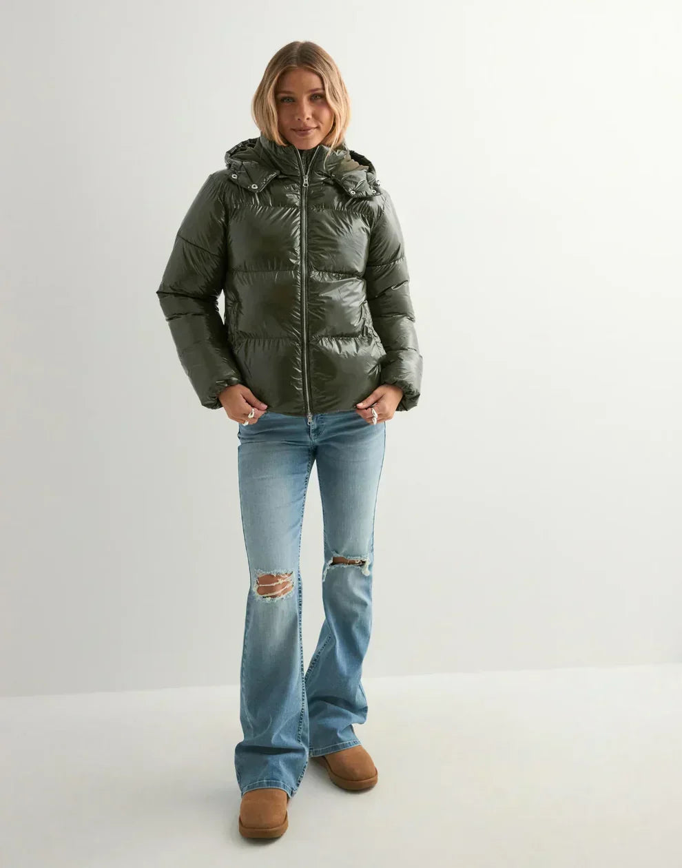 Doudoune Shine Puffer verte – Ceres Studio, photo 3