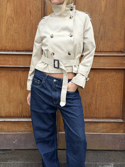 Trench col cheminée beige – Ceres Studio, photo 4