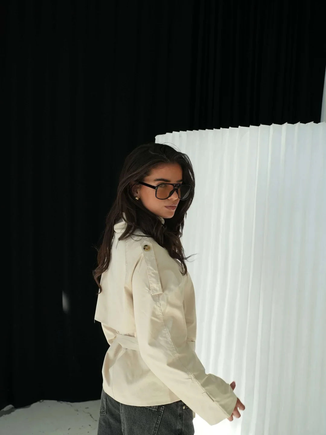 Trench col cheminée beige – Ceres Studio, photo 3
